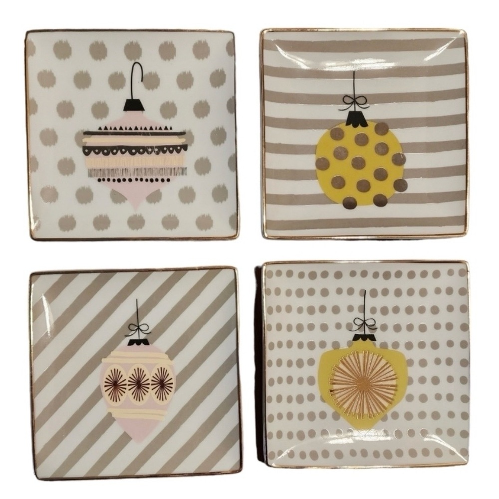 NEW World Market Holiday Ornament Plates - Set of 4